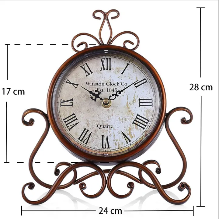 JAERBEE%20Vintage%20Table%20Clock%20Antique%20Mantel%20Clock%20Battery%20Operated%20Non-Ticking%20Retro%20Clock%20Small%20Desk%20Clock%20for%20Home%20-%20Image%207