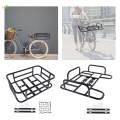 Bike Rear Basket Iron Luggage Rack Heavy Duty Rear Cargo Rack Panniers for Mountain A.
