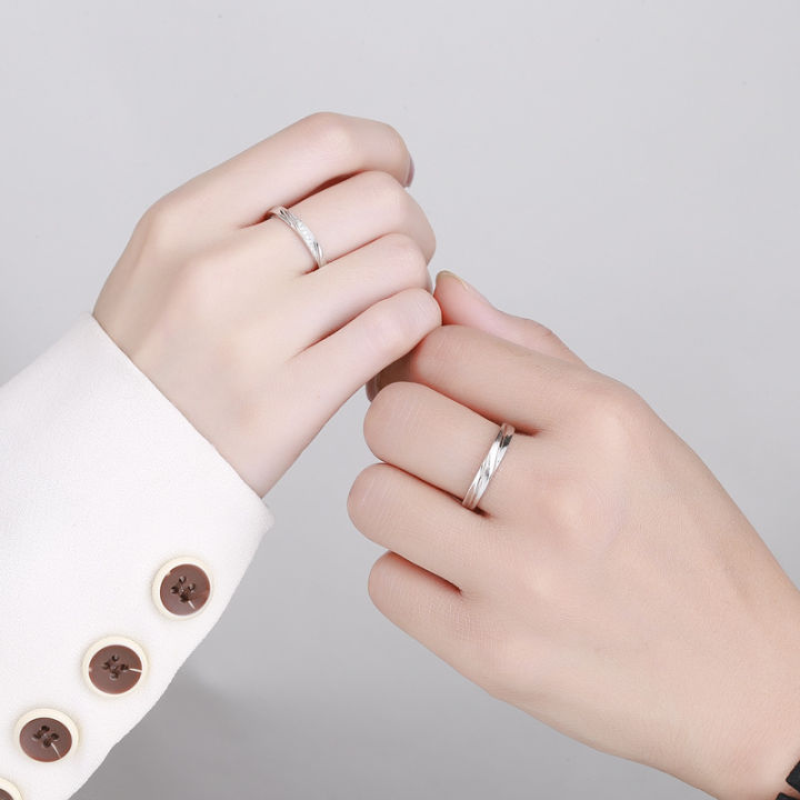 925%20sterling%20silver%20couple%20rings%20for%20men%20and%20women%20a%20pair%20of%20simple%20ins%20style%20opening%20adjustable%20couple%20rings%20for%20Valentine's%20Day%20gifts%20-%20Image%203