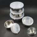 Stainless steel Storage Bowls 5Pcs Set With Food-Grade Plastic Cover,Protect Fresh box 5 Pcs Bowls Set,5-Piece Bowl Set Airtight, Leak-Proof, Freezer-Safe.. 
