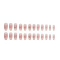 24Pcs/Set Diamond and Love Full Cover Artificial Nail Seamless Removable False Nails Capsule Fashion Pink Gradient Art Nail.
