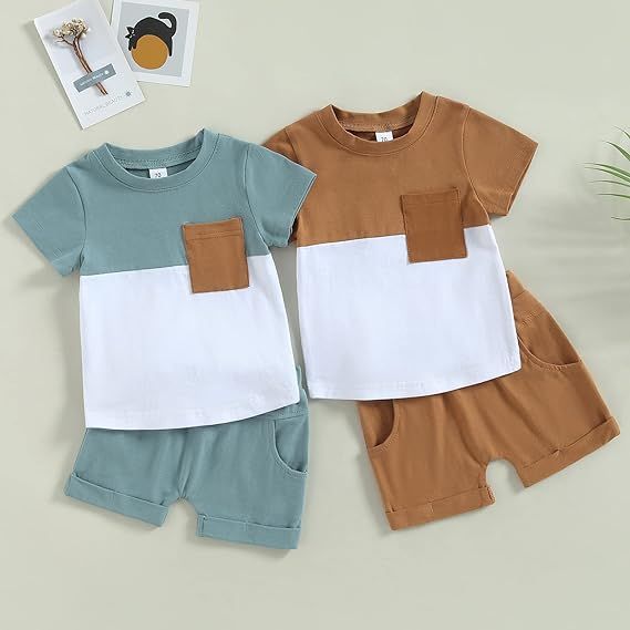 Baby%20Boy%20Summer%20Short%20Sleeve%20T-shirt%20Tee%20Shorts%202%20Pcs%20Outfits%20Set%20used%20children%20baby%20comfortable%20T-shirt%20and%20pant%20(%20-%20Image%202
