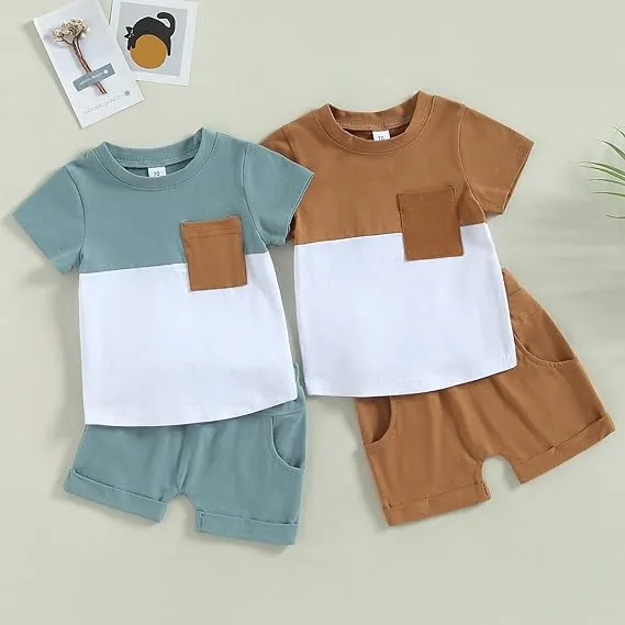 Baby%20Boy%20Summer%20Short%20Sleeve%20T-shirt%20Tee%20Shorts%202%20Pcs%20Outfits%20Set%20used%20children%20baby%20comfortable%20T-shirt%20and%20pant%20(%20-%20Image%202