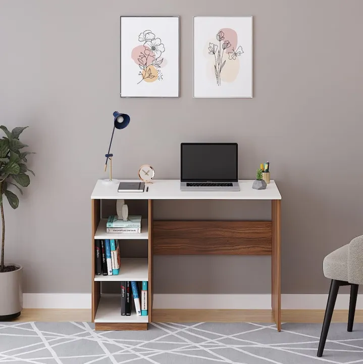 FURNEASER%20Carren%20Engineered%20Wood%20Study%20Table,%20Computer,%20Laptop,%20WFH%20Office%20Desk%20with%20Storage,%20Large%20(Exotic%20Teak%20&%20White)%20-%20Image%203