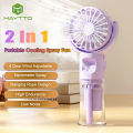 MAYTTO Multi-functional Handheld Fan Adjustable Eco-friendly Spray Mist Fan Lightweight Mini for Summer Dormitory Outdoors with Hanging Rope Low Noise Handheld /Standing/Neck-hanging.