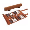 Classic Roll-Up Board Games Set Foldable Portable Classic Chess Board PU Leather Microfiber Backgammon Game Adults And Kids. 