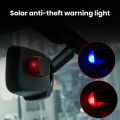 Car Solar Security Light LED Flashing Wireless Warning Lights Anti-theft Alarm Lamp Auto Security Self-adhesive Car Accessories Car Warning Light.