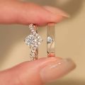 2023 1 Pair Adjustable Copper Plated Platinum Couple Ring Men Women Overlap Opening Wedding Finger Jewelry FreeShipping.