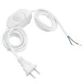(New)White Lamp Power Cord w Dimmer witch AC 250V/110V U Plug.