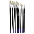 Mont Marte Studio Series Paint Brush Set Flat Sizes 1-12. 