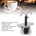 2 Cup Moka Pot, Double Head Mocha Coffee Pot for Home. 