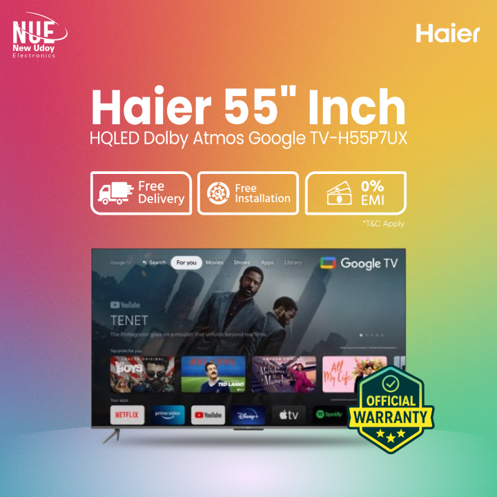 Official Haier H55P7UX 55” HQLED Dolby Atmos Google TV 📺 🚚 Free ...