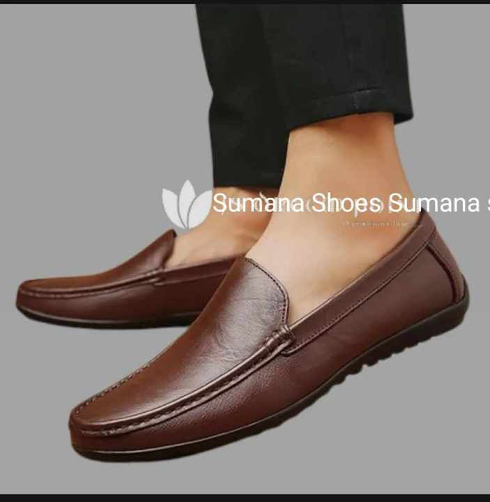 New High Quality JS Leather JS-112343 Slip Moccasins Loafers Casual Shoes For Men Driving