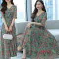 New Dot print Stylish womens high quality One Piece long dress, 3D screen print.