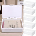 Ins Style White Flip Storage Box Anti-dust Storage Desktop Stationery Organizer Box Multifunctional Small Object Sorting Storage Boxes. 