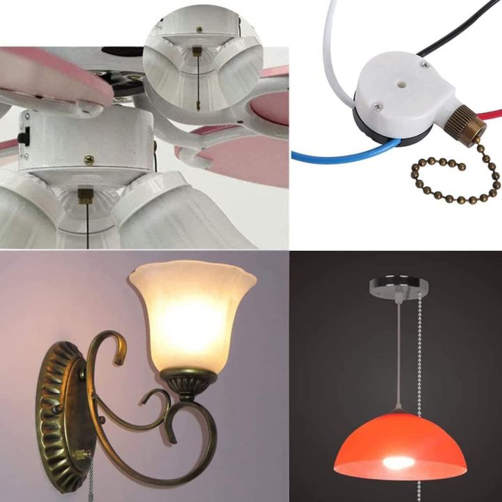 NAMUNY%202%20PCS%20Fan%20Light%20Switch%20ZE-208S%203%20Speed%204%20Wire%20Ceiling%20Fan%20Switch%20Replacement%20Part%20Speed%20ControlPull%20Chain%20Switch%20Bronze%20-%20Image%206