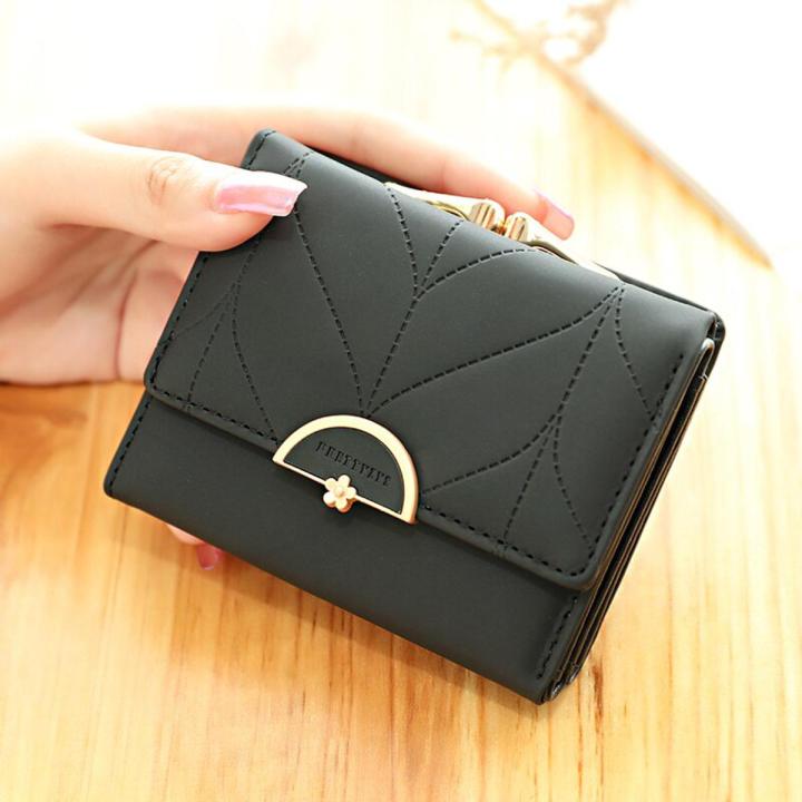 New Wallets Women Wallets Multi-Function High Quality Small Wallet Purse  Short Design Three Fold Coin Purse