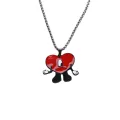 Bad Bunny Bad Bunny Necklace Red Cartoon Love Red Long Titanium Steel Sweater Chain Does Not Fade Wholesale. 