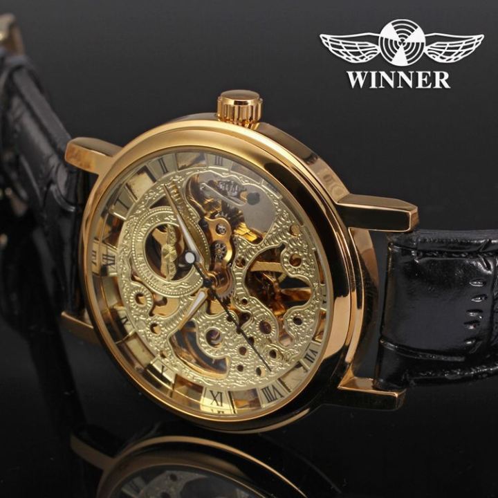 A generation of foreign trade wholesale t Winner watch full hollow men's and women's lovers mechanical watch