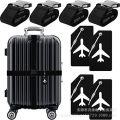 Adjustable suitcase silicone lage label, bag strap with nylon lage, travel accessories.