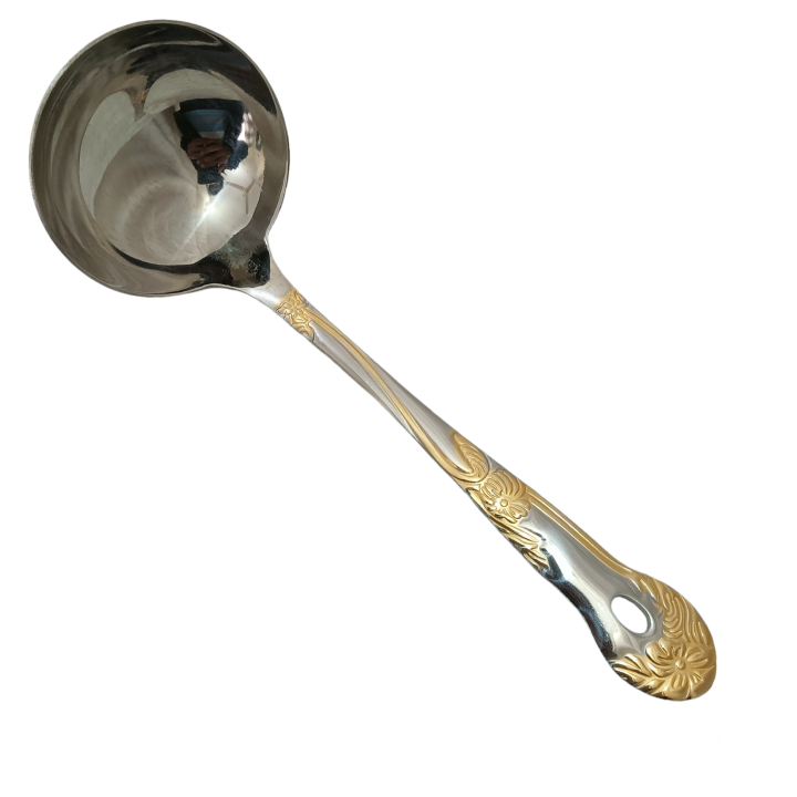 stainless steel Big Sup spoon golden design heavy quality