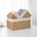 Rattan Desktop Storage Box Woven Snack Cosmetics Toy Storage Basket Household Fabrics Coffee Table Sundries Key Basket. 