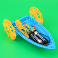 Electric paddle steamer model, science and technology, small production, DIY, handmade science experiment work, materials, student invention speedboat. 
