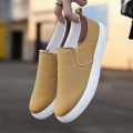 New Trendy Fashionable Black Grey Blue and Khaki Color Korean Canvas Sneakers Shoes for Men Slip On Casual Shoes. 