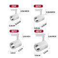 【Toy life hall】LED Track Lights Set with Rails 12W 20W 30W 40W Wall Spot Light 220V Warm White Flexibly Rotatable for Home Lighting Wall Ceiling Lamp Bedroom Hallway Fence. 