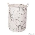 [Miskulu] Oxford Clothes Basket Storage Bin Blanket Organizer Easily Carry with Handle Foldable Laundry Hamper for Camping Home Nursery Hotel Bedroom. 