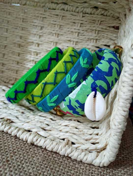 Multicolor - Handcrafted Fabart Bangle by Asalkaar (Size - 2-8) main image 1