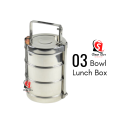 Tiffin Box for Office/Lunch Box/Tiffin Carrier/Steel Tiffin Box/Steel Lunch Box- 3 Bowl. 