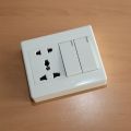 Electric Multi Socket 3 Pin Socket, 2 Pin Socket, MK Socket with Switch 5 Pin 2 Switch.
