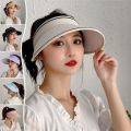 Women Summer Hat Multicolor Beach Hat Sun Visor Wide-brimmed Hat Adjustable UV Protection.