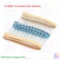 50Pcs Tolerance 1% 4.7 Ohm Resistor 4.7Ohm Carbon Film Resistor 4.7 Ohm 1/4W Resistance 0.25 Watt Fixed Resistors Passive Components Parts. 