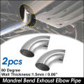 3-inch diameter Exhaust elbow pipe Polished finish 90 degree Bend tube SS304 stainless steel Rust-resistant Stainless steel.