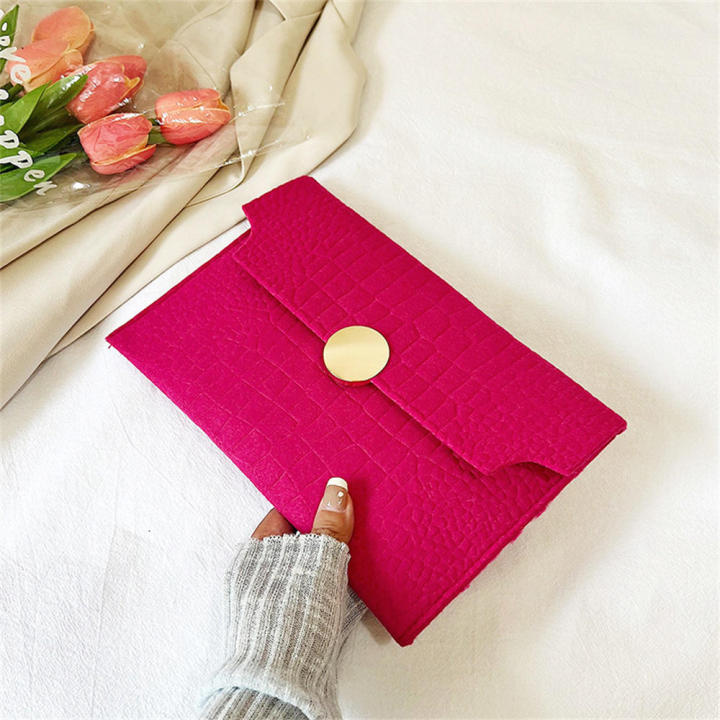 Fashion%20Evening%20Clutches%20Business%20Women's%20Bag%20Handheld%20Envelope%20Bags%20Felt%20Indentation%20Handbag%20Solid%20Color%20Handbag%20-%20Image%209