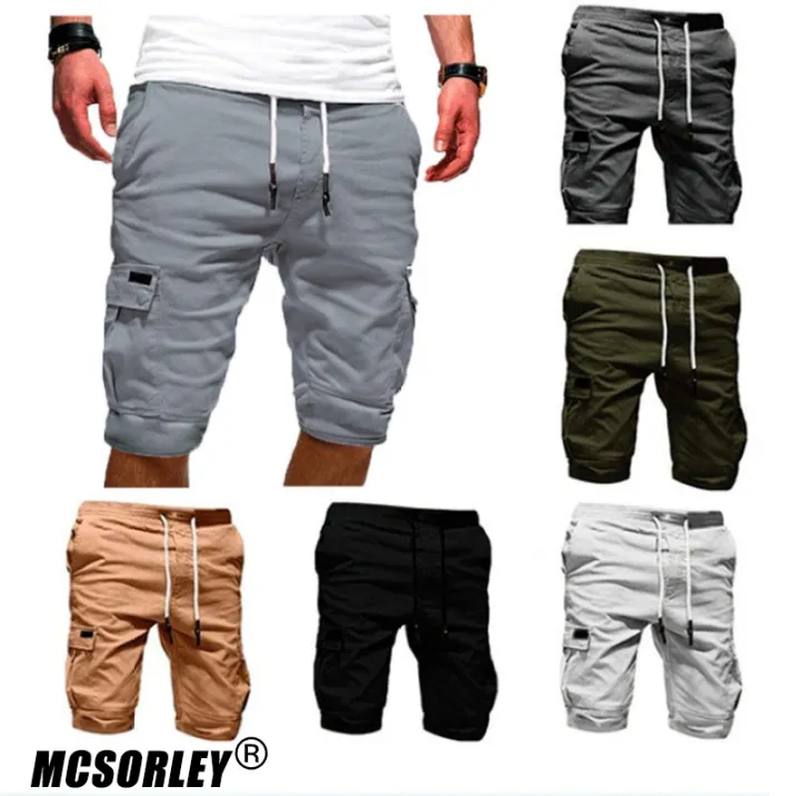 MCSORLEY%202022%20Summer%20Men's%20Casual%20Multi-pocket%20Five-point%20Joggers%20Pants%20Male%20Outdoor%20Running%20Sports%20Cargao%20Shorts%20Hot%20Breeches%20-%20Image%203