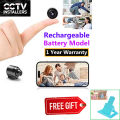 Super Premium Rechargeable Battery X5 Mini Camera Full HD 1080P 4K WiFi Wholesale Wireless CCTV Night Vision 140 Wide Angle Lens Video Recorder Sound Detector for Safety Security IP Controlled Professional Cam Black Color Free Gift Mobile Stand Included!. 