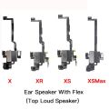 Front Ear Speaker With Flex Cable For iPhone X XR XS 11 Pro Max Top With Bottom Loud Speaker Replacement.