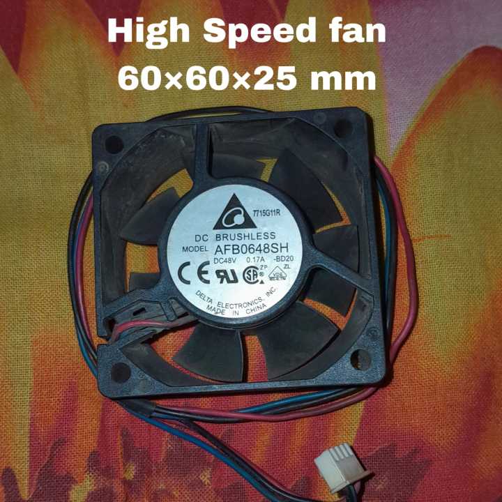 Swap Fan R730 6025 48V High Speed Brushless Metal Body Cooling Fan 2.5x 1.5 inch 48V 2 15000RPM 6 Wire Server Cooling Fan 60x25x60 mm Fans