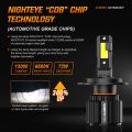 NightEye S4 LED. 1 Year Warranty. (H4 Socket)(1piece)(36W/ 6500LM)(White Light)(High/Low Beam). For Motorcycle. Authorized Seller In Bangladesh. 