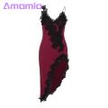 Le Dress Le Embroidered Nightdress with High Slit Spagtti Straps for Women Perfect for Party Club Wear Bkless Sath Dress in Style Slim Fit Le Dress.