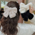 Cute Plush Bowknot Hairpin Furry Bow Hair Clips For Women Girls Large Barrette GJCUTE.