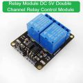 2CH 5V Relay Module With Screw Terminal Relay Module 5V 2 Channel Relay Module DC 5V Relay Switches With Optocoupler Protection.