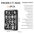 16 Pcs Sewing Machine Presser Feet Set, Sewing Machine Foot Fit for , Singer//. 