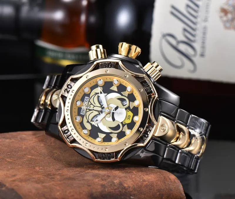 2021 Wholesale of Men's Invicta Large Plate Watch Steel Strip