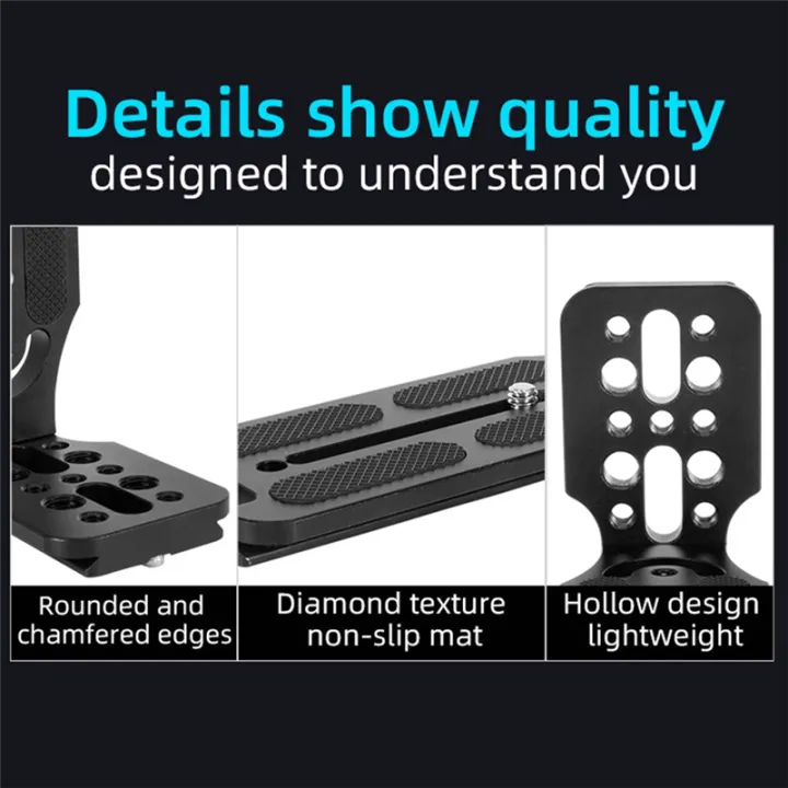 Foldable%20Universal%20Camera%20L%20Bracket%20Release%20L%20Plate%20Quick%20Release%20Plate%201/4%20in%20Screw%20Compatible%20for%20-%20Image%203