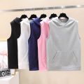 Fashion Men Women Solid Color Hoodies Sweatshirts Casual  Hop Hooded Pullover Sleeveless Srt Homme Harajuku Hoodie Tops 4XL. 