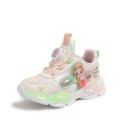 Girls Shoes New Leather Rotating Buttons Kid Sneakers LED Flashing Soft Sole Sport Footwear Baby Children Toddler Shoe Trainers. 
